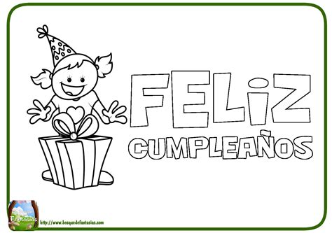 dibujo cumpleaños para colorear